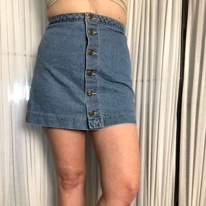 American Apparel denim mini skirt